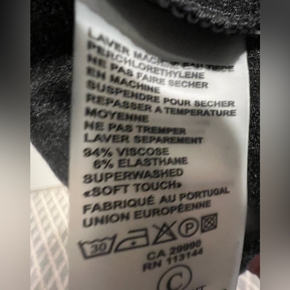 NWOT Majestic Filatures Soft Touch Turtleneck Tee in Anthracite Size 2 (Small) - Picture 8 of 13